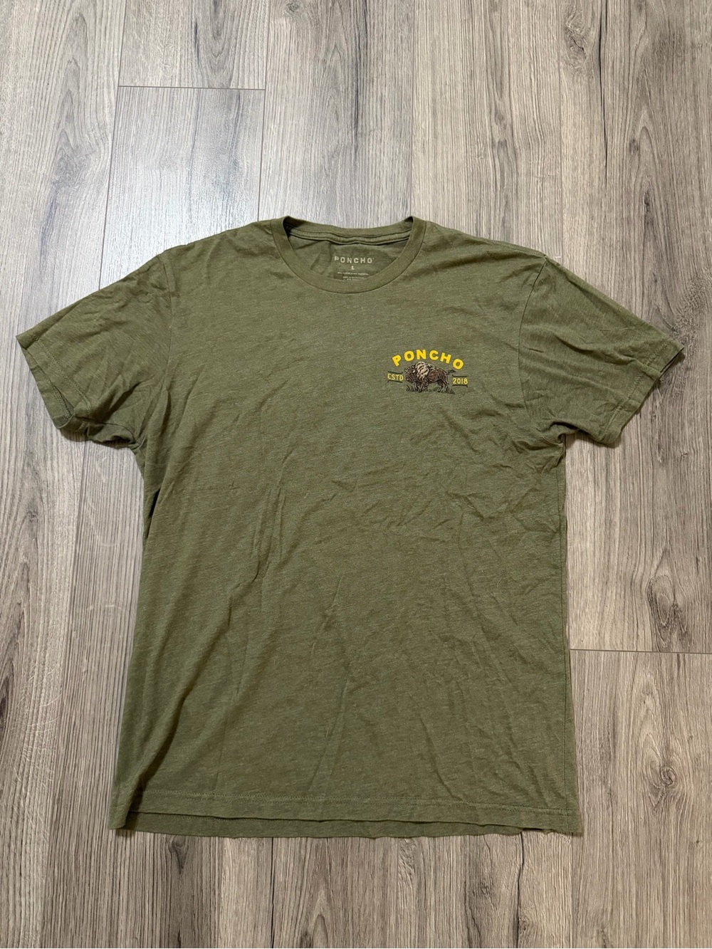 Poncho Olive Green Short Sleeve Graphic Tee